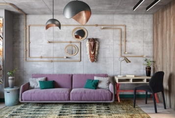afropunkovy xs apartman moskva moderny interier industrialny styl toptrendy sk