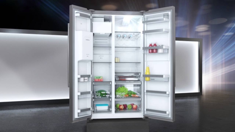 siemens chladnička american fridge twin center black