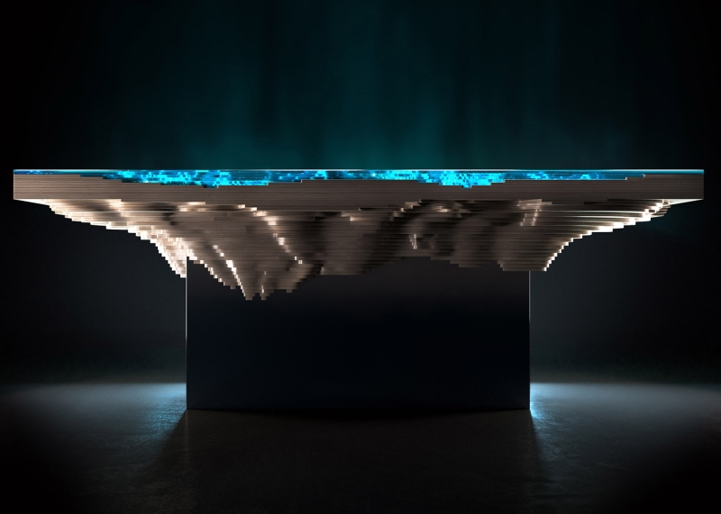 gps ocean stol jedalensky sklena tabula experimentalny dizajn toptrendy sk