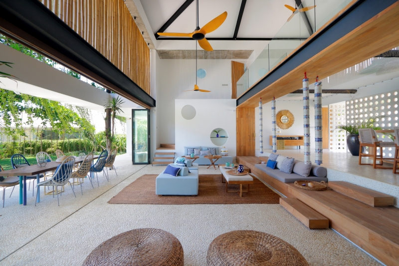 exotic dekor obývacia izba bambusové obloženie toptrendy