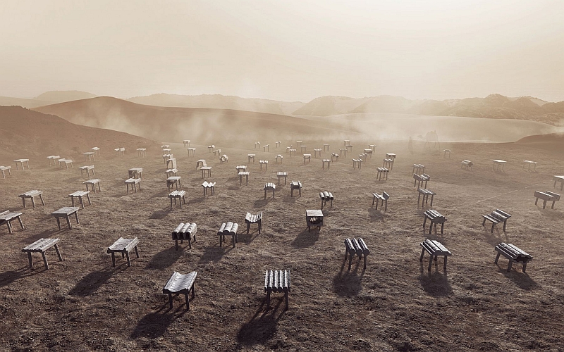 dubai design week kuvajt dizajn abwab stoličky púšť toptrendy sk