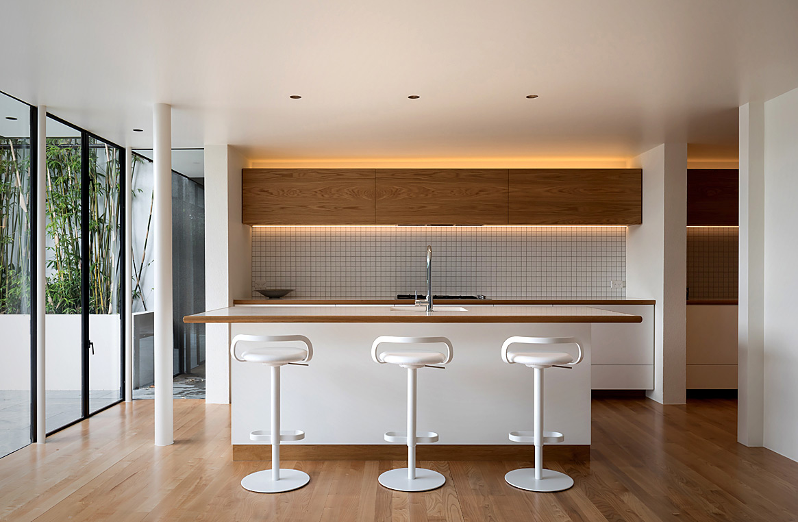 Neo design custom kitchen renovation minimalist oak veneer 1970 1