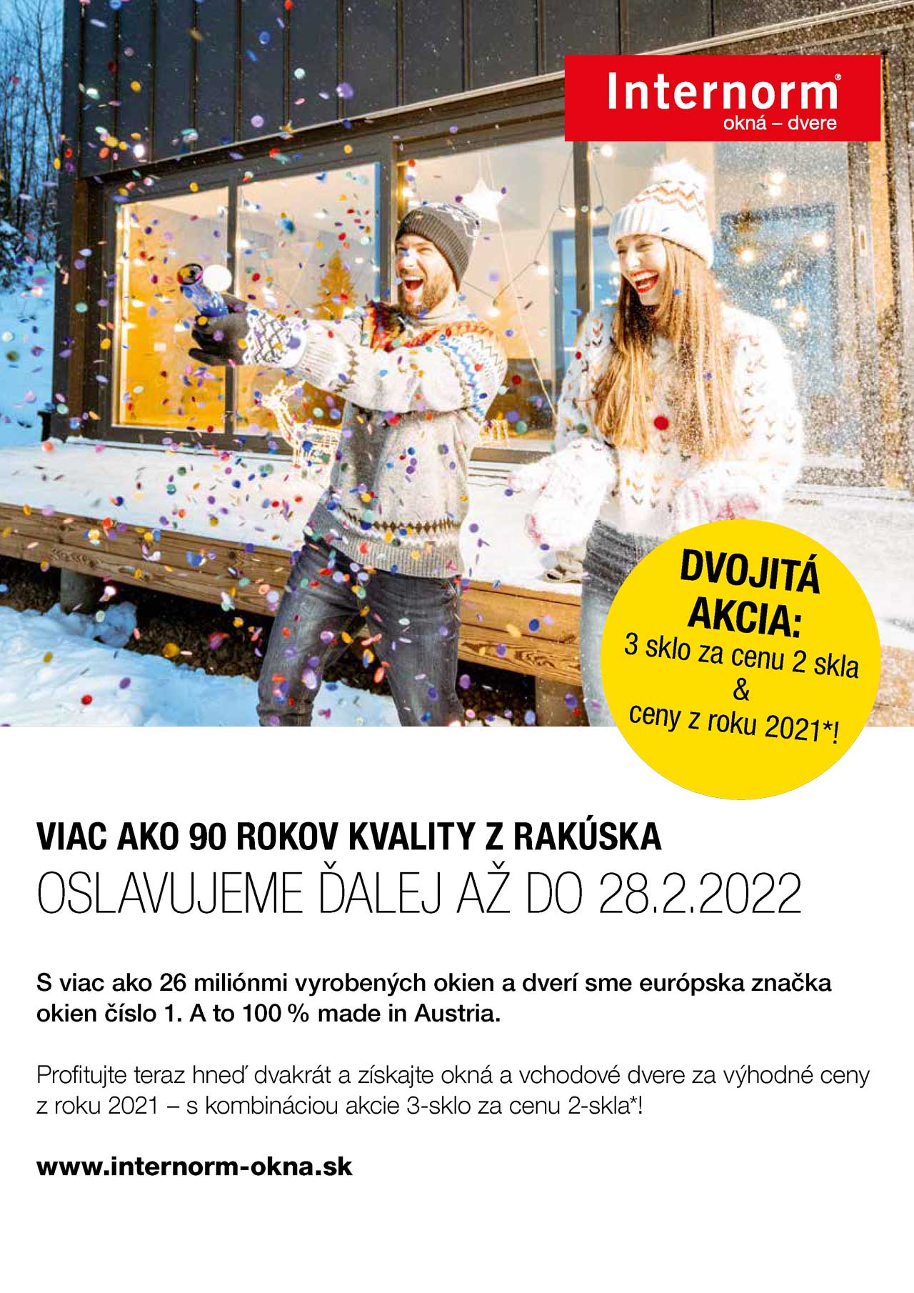 Internorm oslavuje ďalej až do 28.2.2022 internorm kampan 1