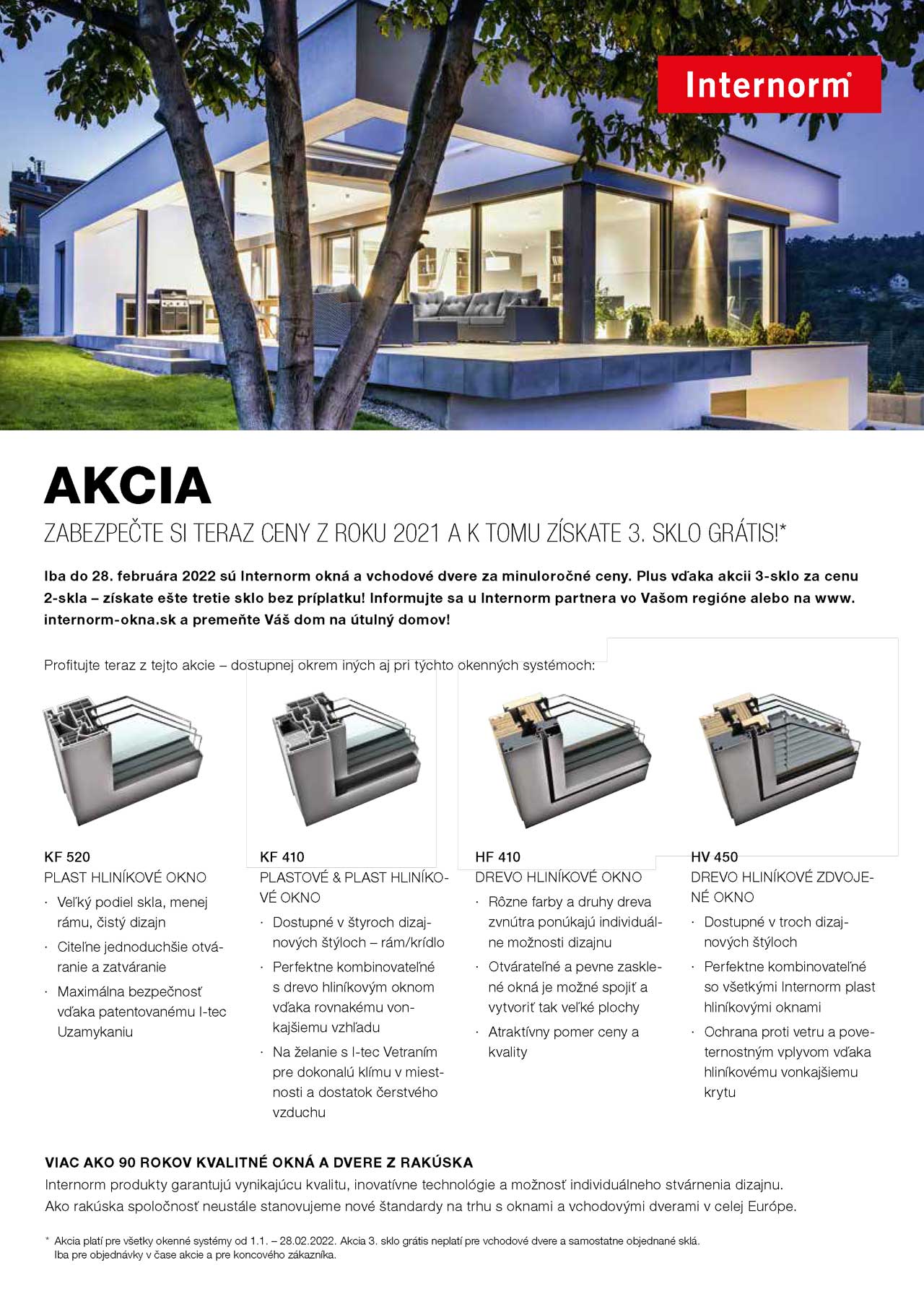Internorm oslavuje ďalej až do 28.2.2022 internorm kampan 2