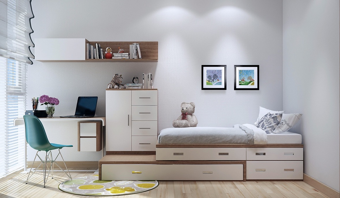 cute storage bed for kids